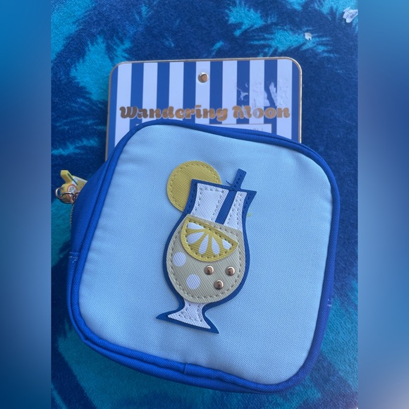 Wandering Moon Striped Zipper Pouch - Picture 1 of 5